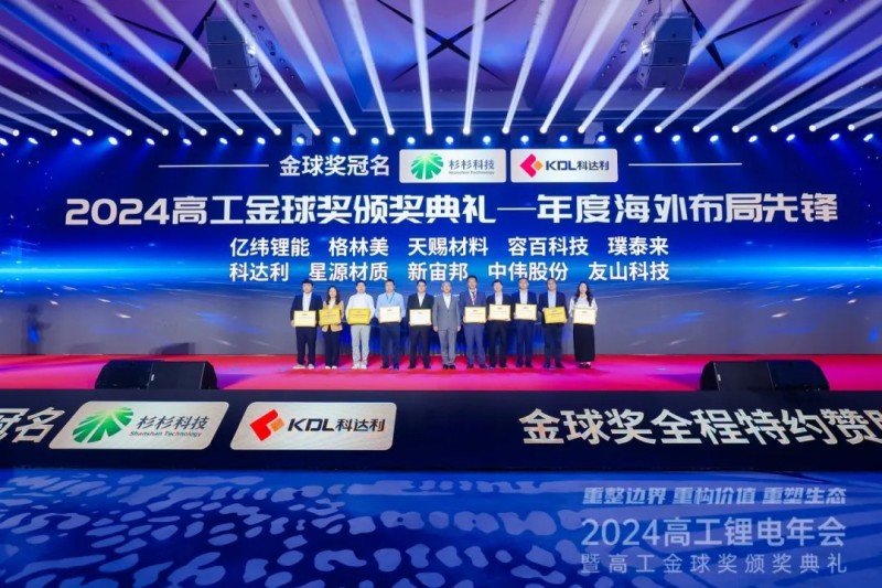 再获奖！|Z6尊龙股份荣获2024高工锂电金球奖“年度海表布局前锋”